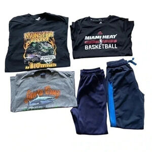 Adidas Boys Shirts and Bottoms Bundle, SZ M (8-10)